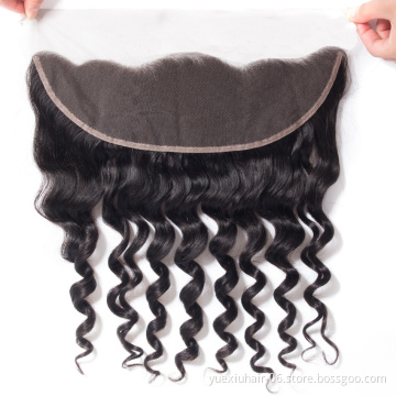 CELIE Cuticle Aligned Raw Cambodian Frontal Best Quality Light Brown 13x4 Loose Deep Wave Curly Frontal Hairs